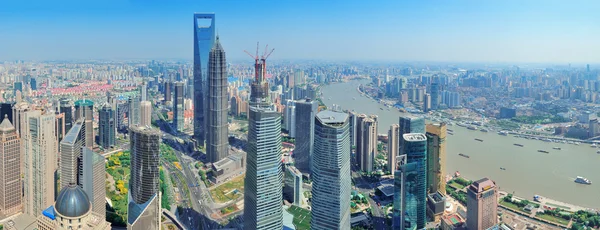 Panorama aereo di Shanghai — Foto Stock