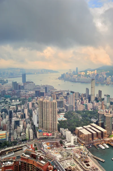 Hong kong havadan görünümü — Stok fotoğraf