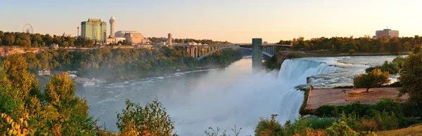 Niagara fällt Sonnenaufgangspanorama — Stockfoto