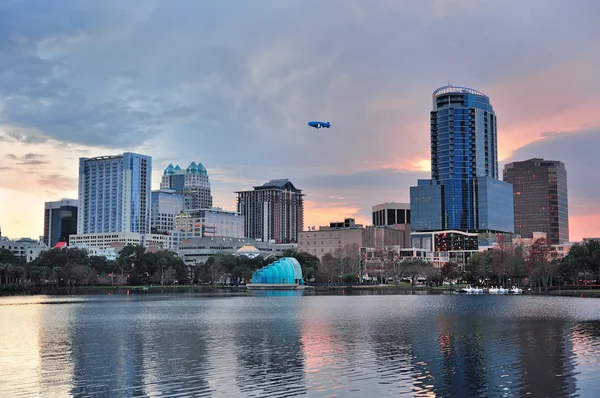 Orlando tramonto sul Lago Eola — Foto Stock