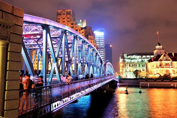 Shanghai waibaidu-Brücke — Stockfoto