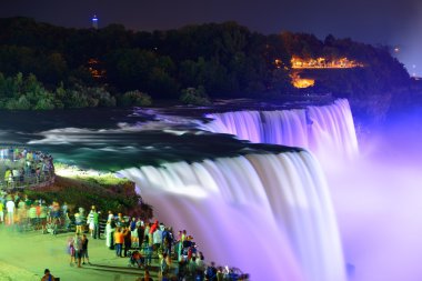 Niagara Falls at night clipart