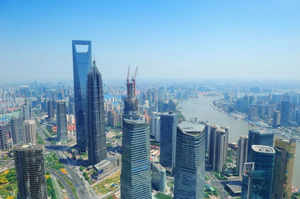 Shanghai aérea en el día —  Fotos de Stock