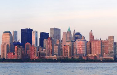 New York Şehri Manhattan şehir merkezi silueti