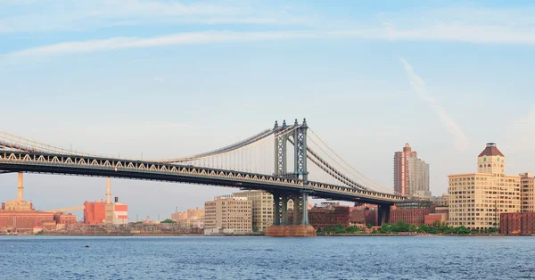 マンハッタン橋のパノラマ — ストック写真