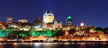 Quebec City at night clipart