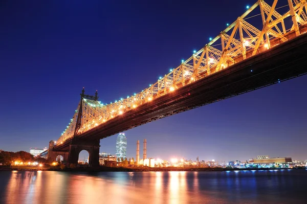 Puente de Queensboro noche — Foto de Stock