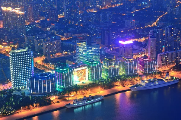 Шанхай повітряних в сутінках — стокове фото