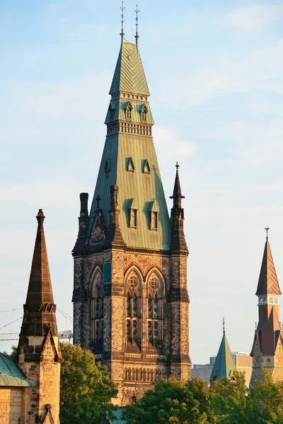 Ottawa parlamentu hill budova — Stock fotografie