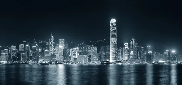 Hong kong panorama in schwarz und weiß — Stockfoto