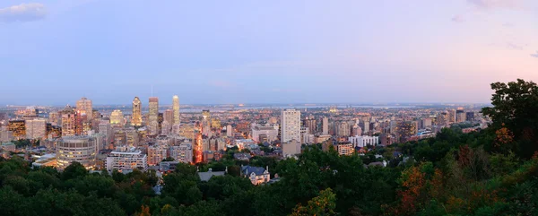 Montreal at dusk panorama — Stock Photo, Image