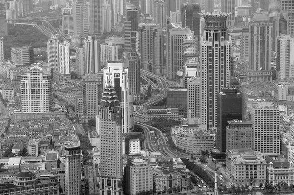 Shanghai in black and white — Stock Photo, Image