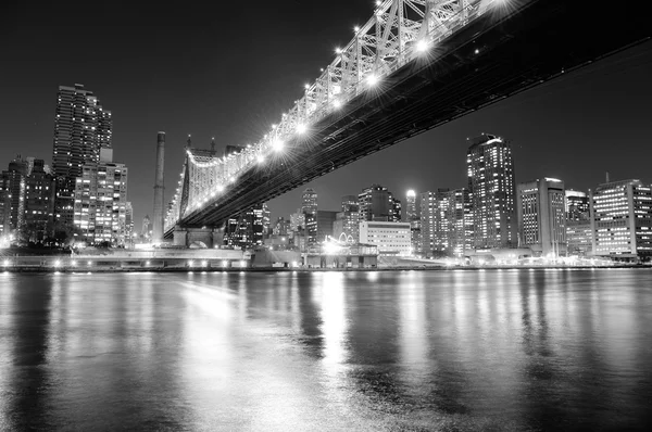New Yorks natt panorama — Stockfoto