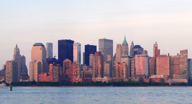 New York Şehri Manhattan şehir merkezi silueti
