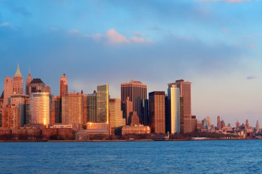 Şehir merkezindeki manhattan skyline