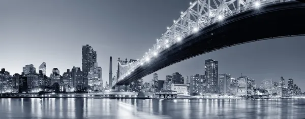 New york city noční panorama — Stock fotografie