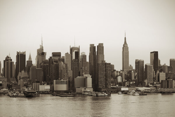 New York City Manhattan in black and white