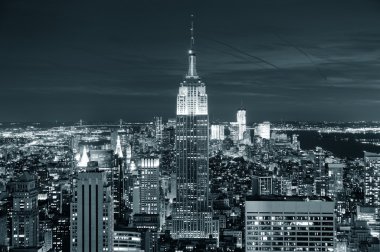 New York'un manhattan skyline havadan görünümü