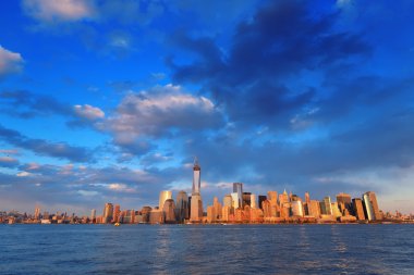 Şehir merkezindeki manhattan skyline