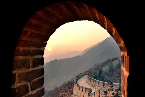 Gran Muralla puesta de sol — Foto de Stock