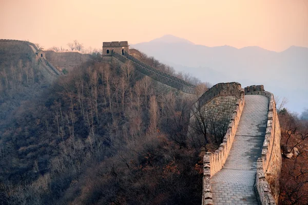 Велика Стіна захід сонця — стокове фото