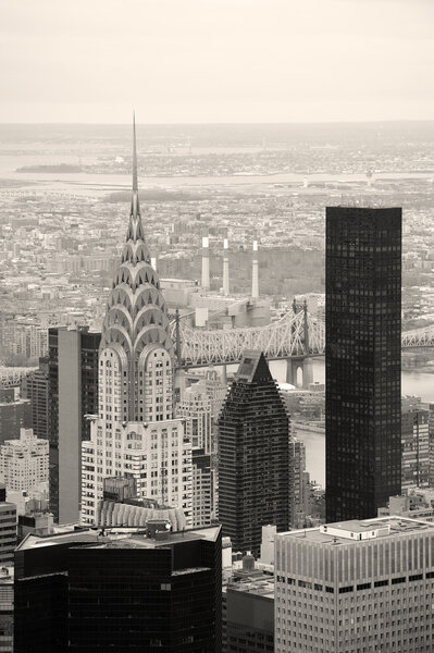 Chrysler Building in Manhattan New York City black and white