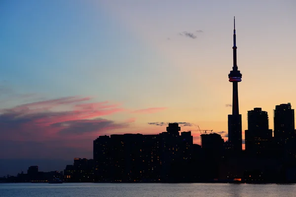 Toronto City skyline van silhouet — Stockfoto