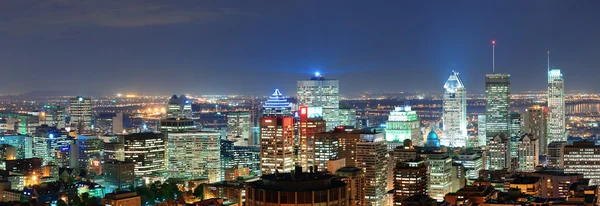 Montreal at dusk panorama — Stock Photo, Image