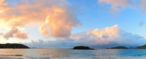 Playa puesta de sol panorama — Foto de Stock