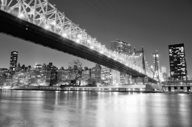 New York City night panorama clipart