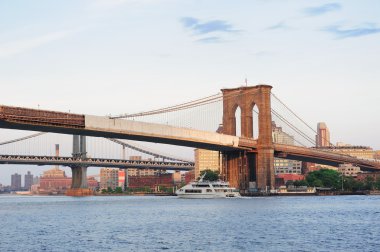 New York'un manhattan brooklyn Köprüsü