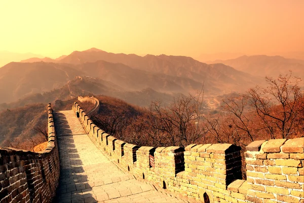 Velká čínská zeď ráno — Stock fotografie