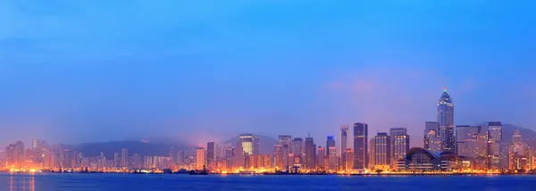 Hong Kong a Victoria kikötő-panorama — Stock Fotó