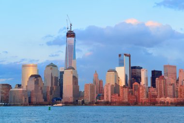 Şehir merkezindeki manhattan skyline