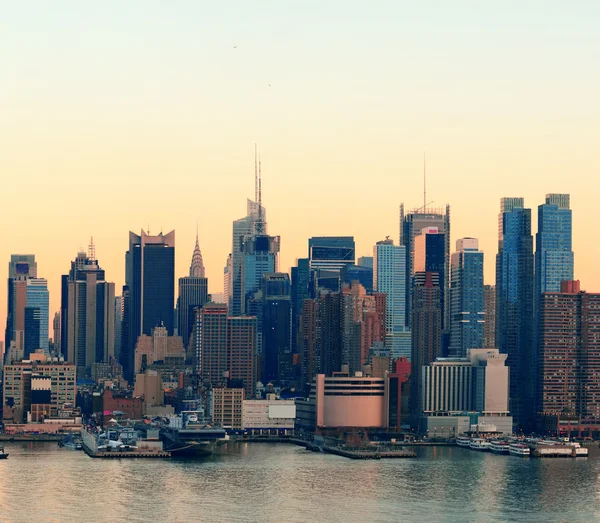 New york city zonsondergang — Stockfoto