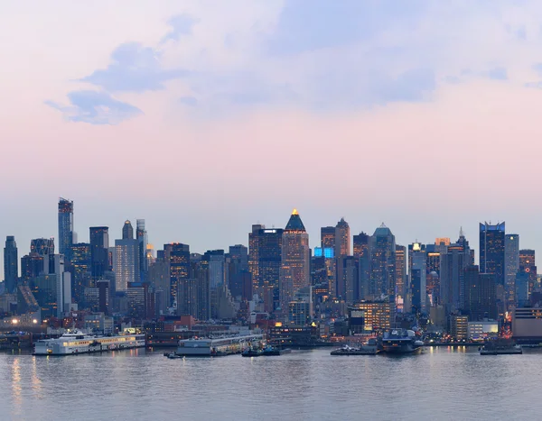 New york city zonsondergang — Stockfoto