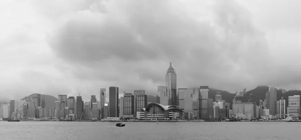 Hong Kong en blanco y negro — Foto de Stock