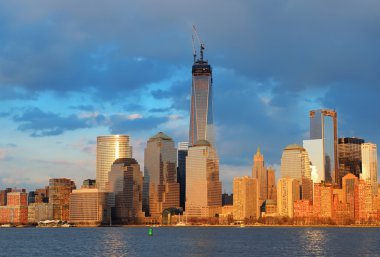 Şehir merkezindeki manhattan skyline