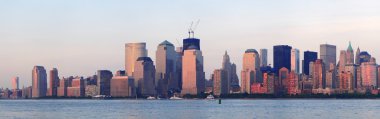 New York Şehri Manhattan şehir merkezi silueti