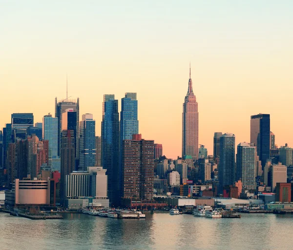 New York City sunset — Stock Photo, Image