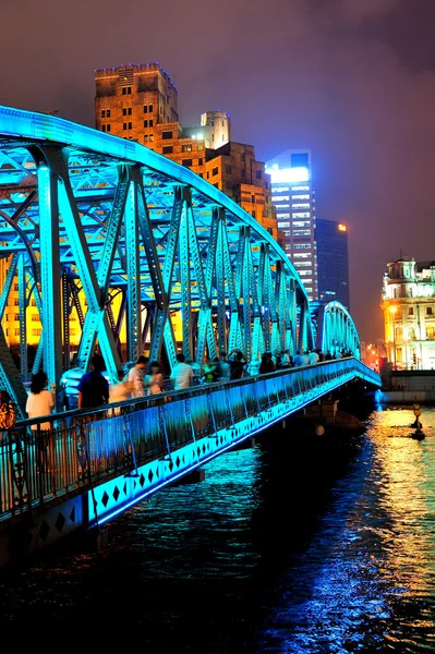 Shanghai waibaidu-Brücke — Stockfoto