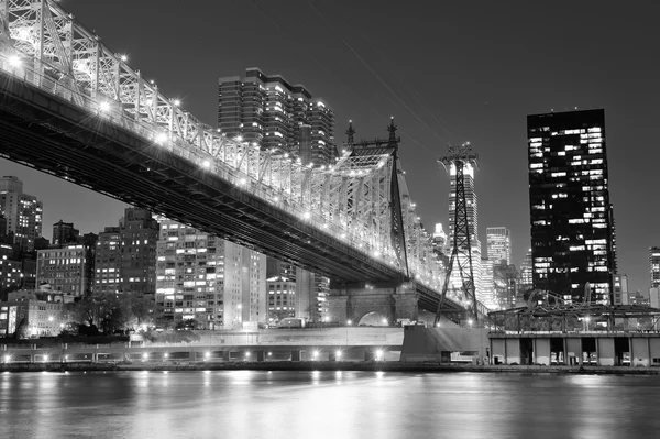 纽约城夜全景 — 图库照片