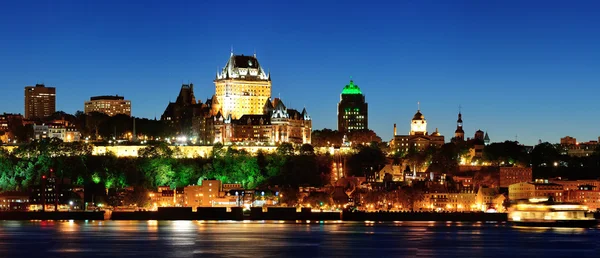 Quebec miasto w nocy — Zdjęcie stockowe