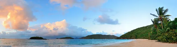 Playa puesta de sol panorama —  Fotos de Stock
