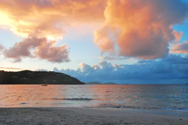 Puesta de sol playa — Foto de Stock