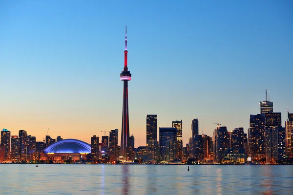 Toronto paesaggio urbano di notte — Foto Stock