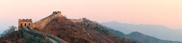 Grande Muraille coucher de soleil panorama — Photo