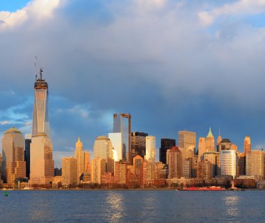 Şehir merkezindeki manhattan skyline