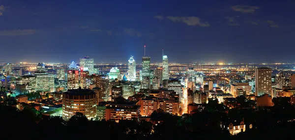 Alacakaranlıkta panorama, Montreal — Stok fotoğraf