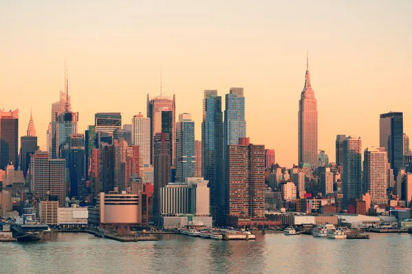 New york city zonsondergang — Stockfoto